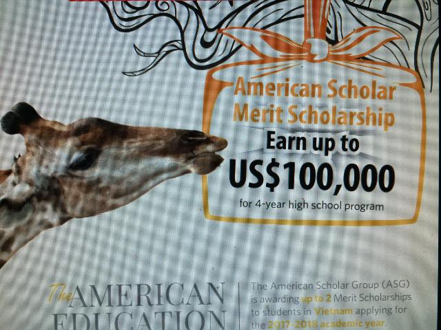 KỲ THI HỌC BỔNG CỦA ASG – “MERIT SCHOLARSHIP 2017”