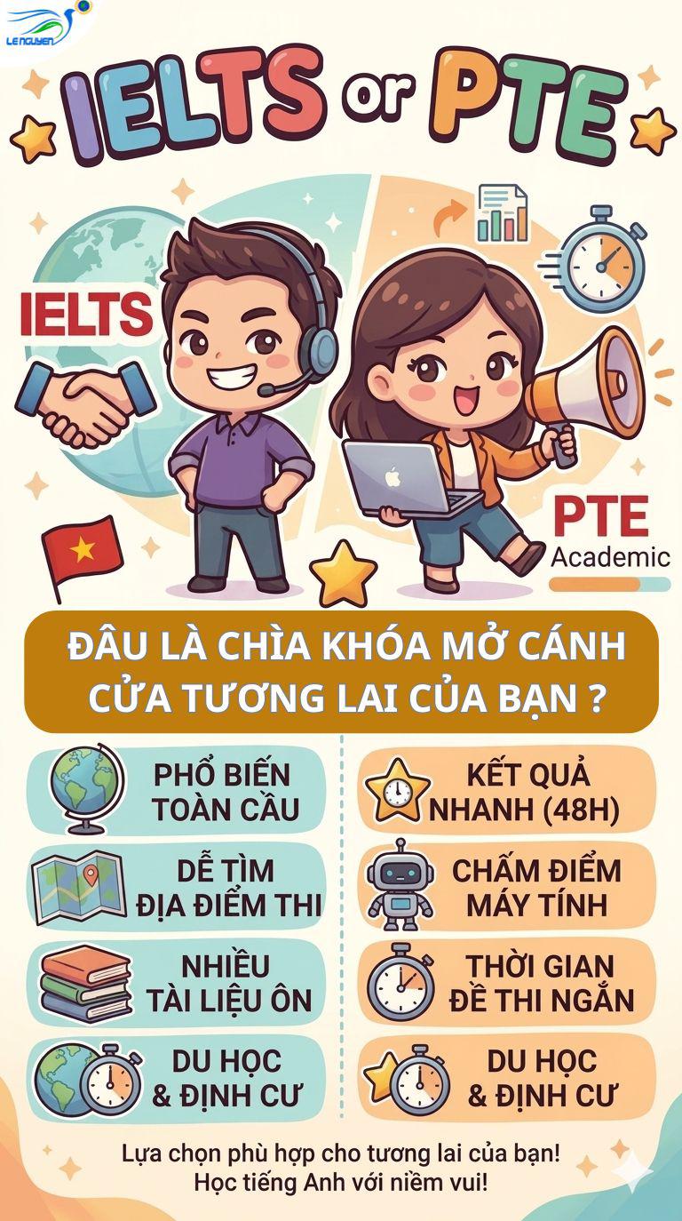 PTE hay IELTS? Chọn đúng chứng chỉ – đi đúng hướng năm 2026