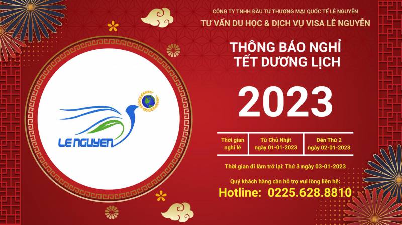 Thông báo nghỉ tết dương lịch 2023